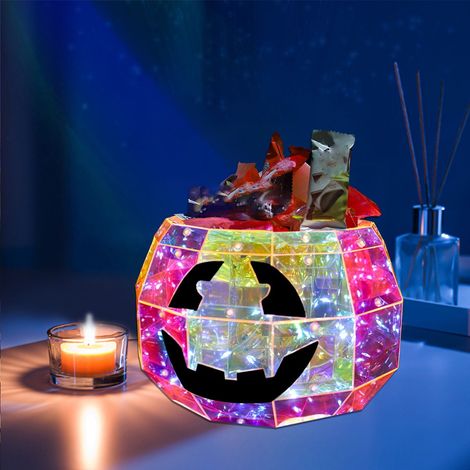 Lampe Citrouille - Plateau Lumineux LED pour Fruits ou Bonbons - Décoration Halloween - 1 Pièce