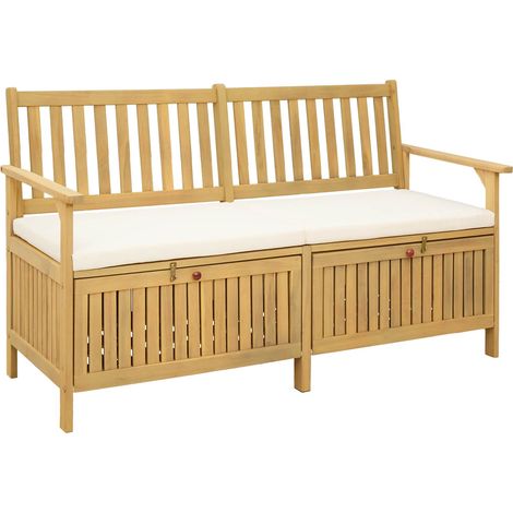 Panchina con contenitore con cuscino con porta 148 x 63 x 84 cm vidaXL