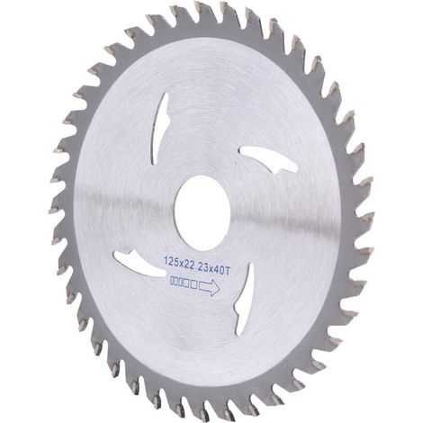 Disques de coupe en carbure pour scie circulaire, 125 x 22,23 x 40 dents