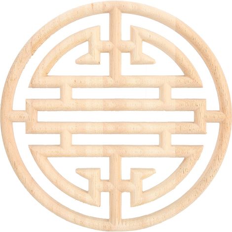 Décoration Murale en Bois Sculpté Style Vintage Chinois pour Portes de Meuble (1/5)