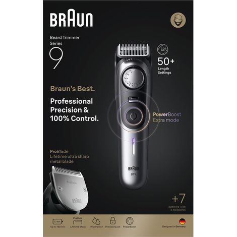 Recortadora BRAUN BT9520 gris y negra (1/5)