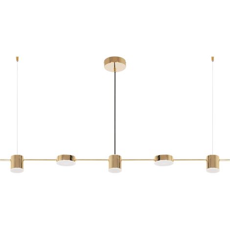 LAMPADA A SOSPENSIONE APP929-5CP ORO LED 5-PUNTI LUCE 24W 115X10X7,5CM REGOLABILE