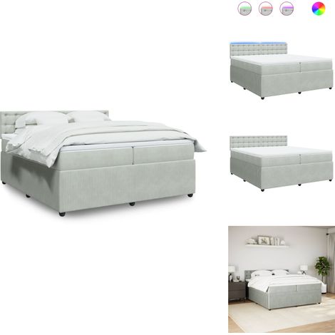 Sommier à lattes de lit et matelas Gris clair 200x200cm Velours - Sommier À Lattes De Lit - Sommiers À Lattes De Lit - Lit - Meuble De Chambre À Coucher (1/5)