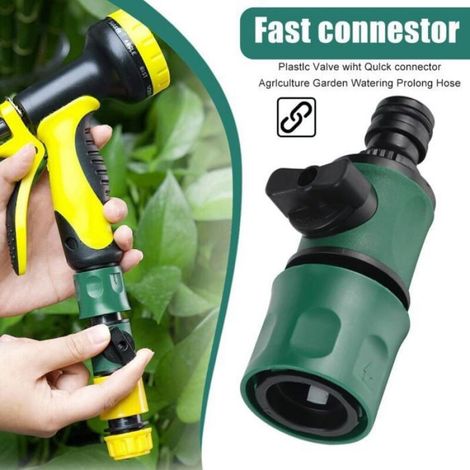 Raccord Rapide Tuyau D Arrosage - 16 Mm - Vanne Regulation Integree - Pour Jardinage - 3 Pieces (1/4)