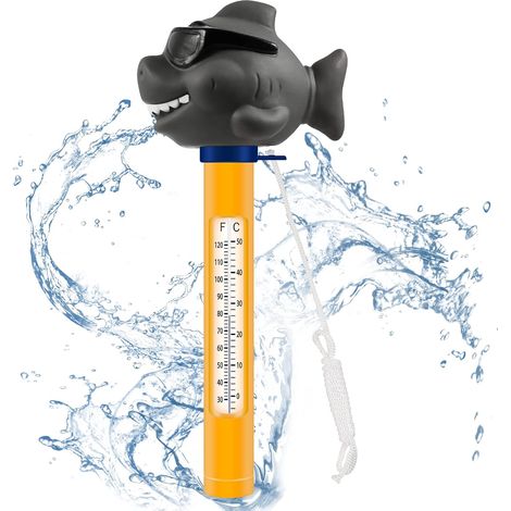 Thermometre flottant pour piscine et bain a remous avec cordon design cartoon incassable pour eau interieure et exterieure (1/5)