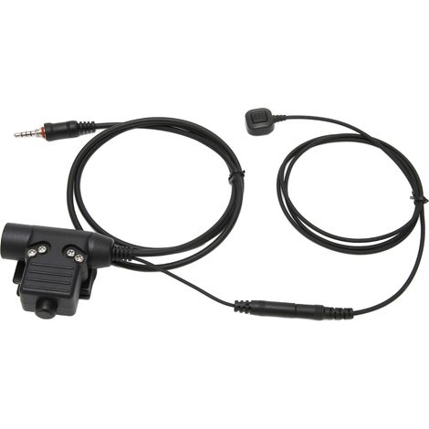 Adaptateur PTT U94 avec microphone à doigt, transparent, résistant au froid, prêt à l'emploi, pour Yaesu Vertex VX6R et VX7R (noir).