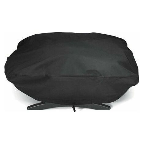 Housse de barbecue 210D imperméable – Protection UV et intempéries – Sangles de fixation – Compatible Weber Q100/Q1200/Q1400 - Q1000 (1/5)