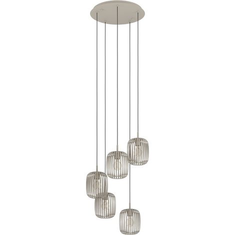 Lampe suspendue à 5 lumières Romazzina sable - E27 - 901125