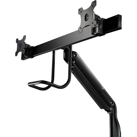 Soporte con brazos con resorte de gas de alta resistencia para dos monitores