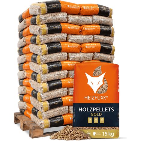 Heizfuxx Gold HD+ ENplus A1 Holzpellets Nadelholz 15kg x 65 Sack