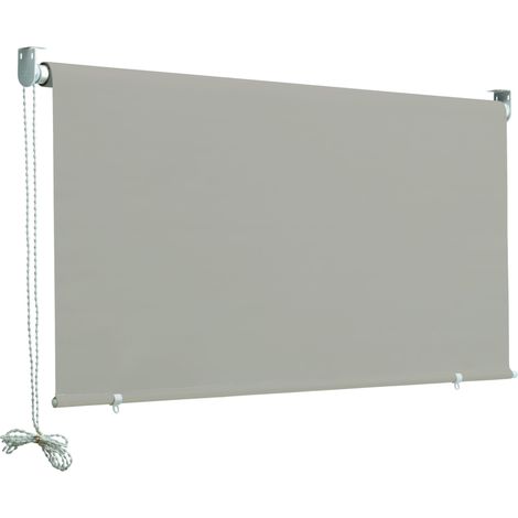 Tenda da sole a caduta 150 x 250 centimetri tenda parasole verticale grigio cenere