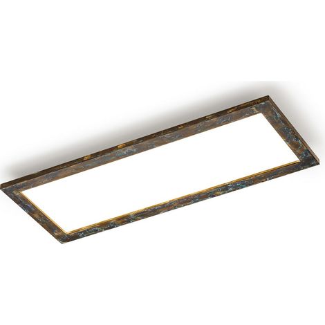 [GEBRAUCHT] B-Ware Quitani Led Panel Deckenleuchte Aurinor Goldfarbig Patiniert 86 Cm Aluminium