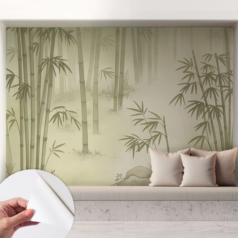 Papier peint autocollant adhésif avec imprimé motifs uniques apparence moderne Paysage serein 208x146 cm (1/5)