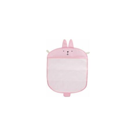 Rangement pour jouets de bain Organisateur de jouets pour bébé Salle de bain Porte-sac suspendu en filet Rose (1/5)