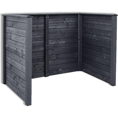 Copribidone per giardino da esterno per 2 bidoni da 240 L, 161x100x122h cm