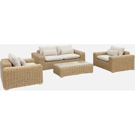 Conjunto de jardín de resina extra grande, 4 plazas (1/5)