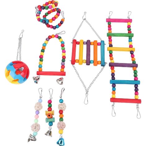 Interactive Bird Toys with Colorful Ladder (1/5)