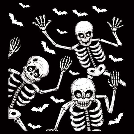 Autocollants décoratifs squelette pour fenêtre d'Halloween, autocollants d'horreur réutilisables (1/3)