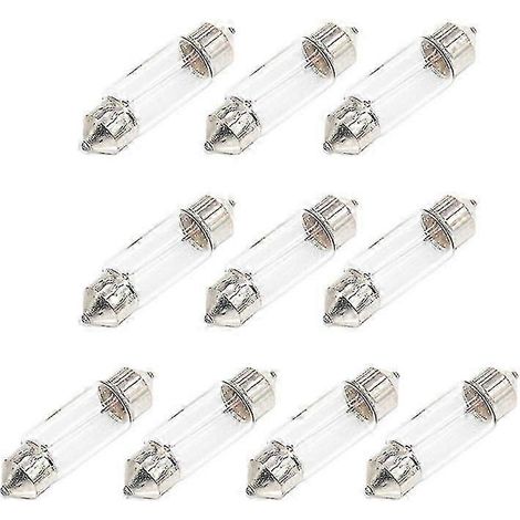 Lot de 10 ampoules LED 12V pour plafonnier de voiture, type navette, 31/36/39 mm. (1/5)