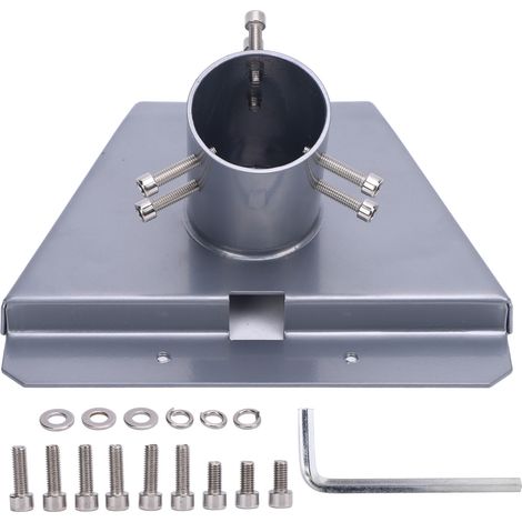 Poteau de Montage Toit en Acier Inoxydable Gris pour Antenne Satellite Gen 3