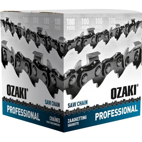 Rouleau de chaîne de tronçonneuse carrée 325" 063 (1,6mm) 100 pieds OZAKI ZK63JL22CL