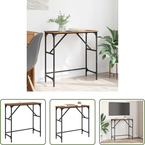 Rangement salon - Table console Bois ancien 75 x 32 x 75 cm Bois d'ingénierie (1/5)