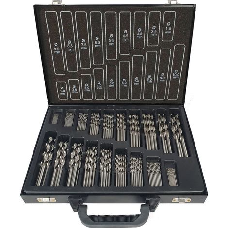 PROJAHN Spiralbohrer Set DIN 338 HSS-G D1-10mm 170 Stück in Box (1/5)