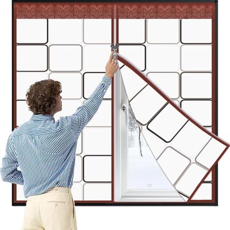 Wiederverwendbares und dickes Fensterisolierset 130 cm x 150 cm – Winterisolierfolie für Balkone