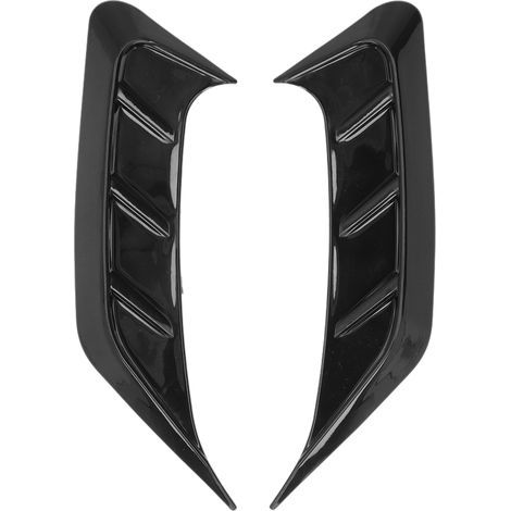 Cadre à sourcils latéral de phare arrière noir brillant universel, 2 pièces, décoration extérieure de voiture (1/5)