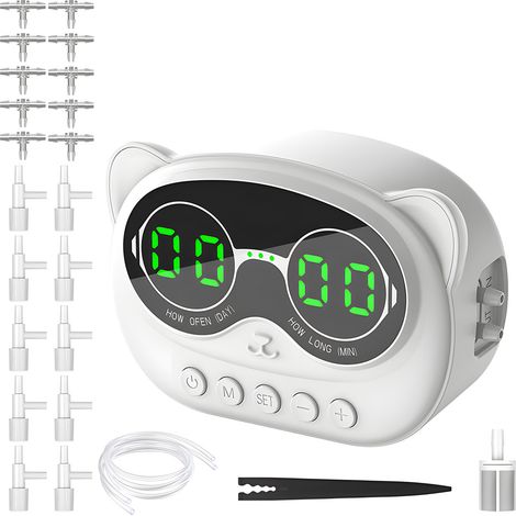 Intelligentes automatisches Bewässerungssystem für 10 Topfpflanzen, 1000 ml Durchflussrate, wasserdicht, DIY-Tropfbewässerungsset mit LED-Anzeige (1/5)