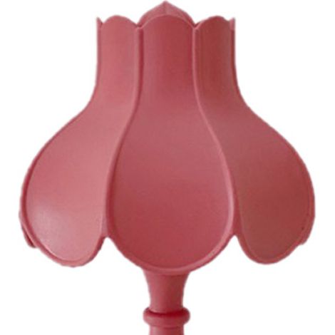 Lampe de bureau rétro feuille de lotus, ingénieuse et charmante, 3 sources de lumière, petite lampe de chevet pour chambre de fille, rose rouge (1/4)