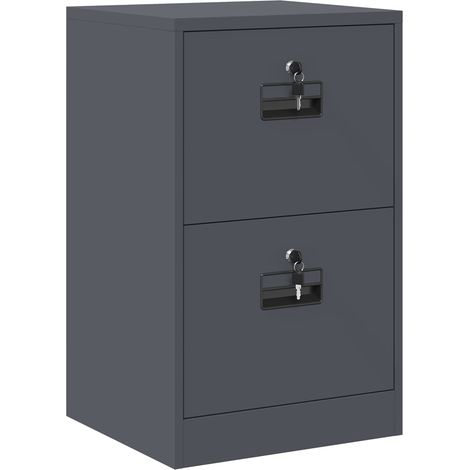 Maison Exclusive - Mueble archivador con cajón Antracita 45,5 x 4