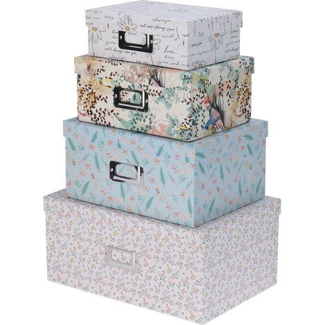 Ensemble de boîtes en carton de rangement, 4 pièces. (1/2)