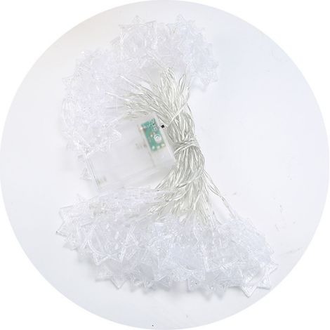 5 guirlandes lumineuses LED neuves en forme de lune et de château, style palais et étoiles, pour fêtes orientales. Boîtier à piles. Lumière décorative blanc chaud, 1,8 m, 10 LED, deux sections, éclair (1/5)