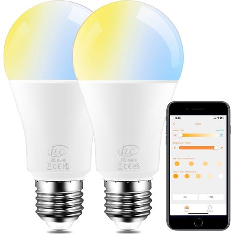 Ampoule E27, LED Intelligente, 2700K-6000K Commande Vocale (1/5)