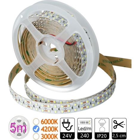 Jandei - Tira led doble 24V 4200K. 240led/m. 18W/m SMD2835 PCB 15mm IP20