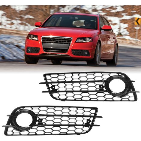 Nebelscheinwerfergitter in Wabenoptik, glänzend schwarz (ein Paar, links und rechts) für Audi A4 B8 S-Line S4 2008-2012 (GZ.D093HL/R) (1/5)