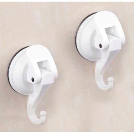 GANCIO BAGNO CLIP 2 PZ.- - mm.46x31x75 - colore bianco - 6 blister AGLAIA