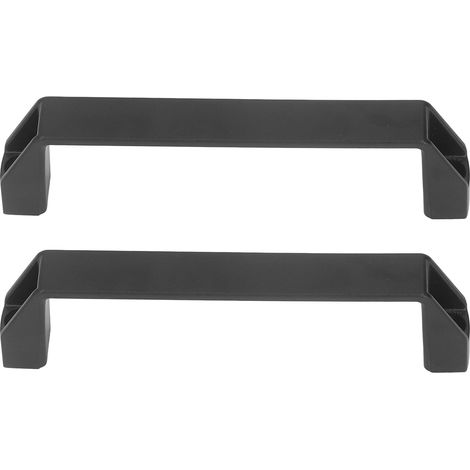 Poignée de tiroir noir aluminium 180 mm, poignée de porte moderne robuste pour meuble et portail
