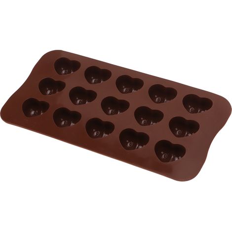 Moule à chocolat en silicone en forme de cœur, flexible, démoulage facile et lisse, outils pour la fabrication de chocolat maison (1/5)