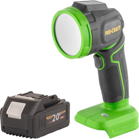 Procraft LL18bb Foco LED recargable 20 V 300 lm + 1 batería 4,0 Ah - sin cargador