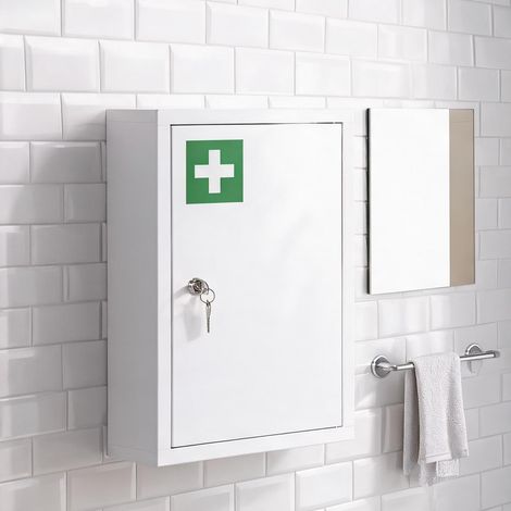 Meuble de salle de bain bianco en acciaio 30 x 14 x 46 cm (1/5)