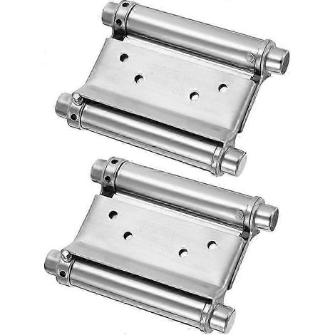 2 charnières - Charnière de porte - Charnière de meuble - Charnières de porte intérieure - Charnières de placard de cuisine - Charnières de meubles - Argent - Acier inoxydable - 92 x 62 mm PDWHBYV (1/4)