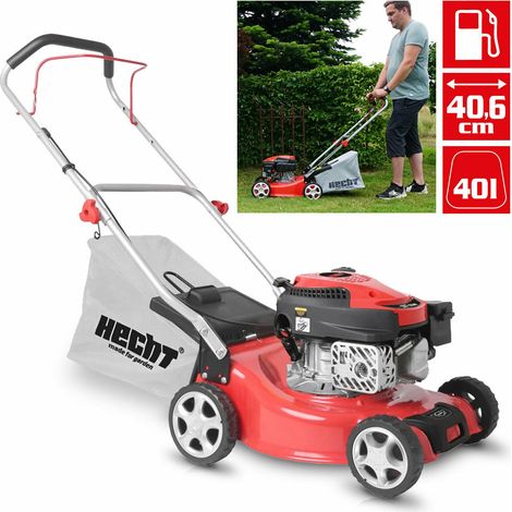 Hecht 540 Tondeuse à gazon essence 4temps largeur de coupe 40,6cm 700m2 bac de 40L (1/5)