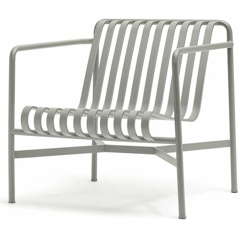 [GEBRAUCHT] B-Ware Hay Stuhl Palissade Lounge Chair Gartenstuhl Balkonstuhl Terrasse Hellgrau Stahl