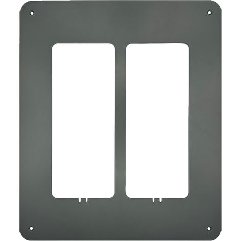 Marco embellecedor doble de aluminio pintado para placas CORA S6 y S8, duradero.