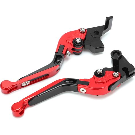 Levier d'embrayage et de frein moto CNC en alliage d'aluminium réglable 2 pièces pour YAMAHA XJ6 DIVERSION 2009-2015 Rouge (1/5)