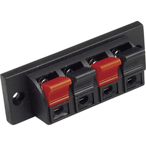 BKL Electronic 0205026 Lautsprecher-Steckverbinder Buchse, Einbau vertikal Polzahl: 4 Schwarz 1 St.