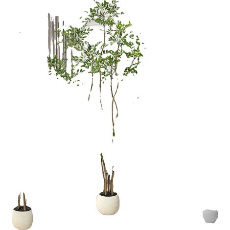 Künstliche Bodenpflanze, realistisches Design, individuell anpassbare Form, grün, 150 cm (1/2)