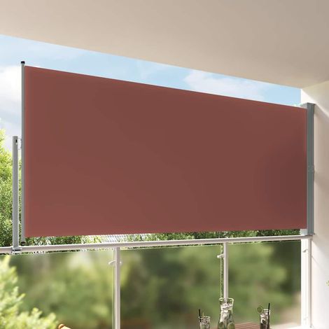 Auvent latéral rétractable de patio 160x300 cm Marron (1/5)